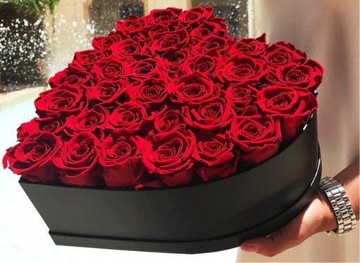 Luxury Red roses Heart Box Red Rose